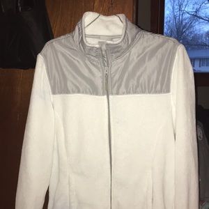 White, fleece jacket